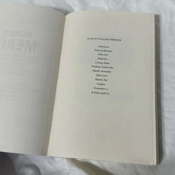 “Without Merit” and “Verity” Paperback Fiction Novels by Colleen Hoover. - Picture 9 of 15